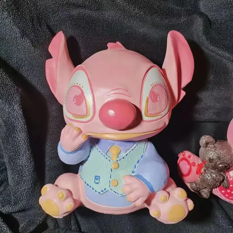 Disney Stitch Figur Ornamente Lilo & Stitch DIY kreative handgemalte Graffiti Puppe Schreibtisch Dekoration Zubehör Kinderspiel zeug