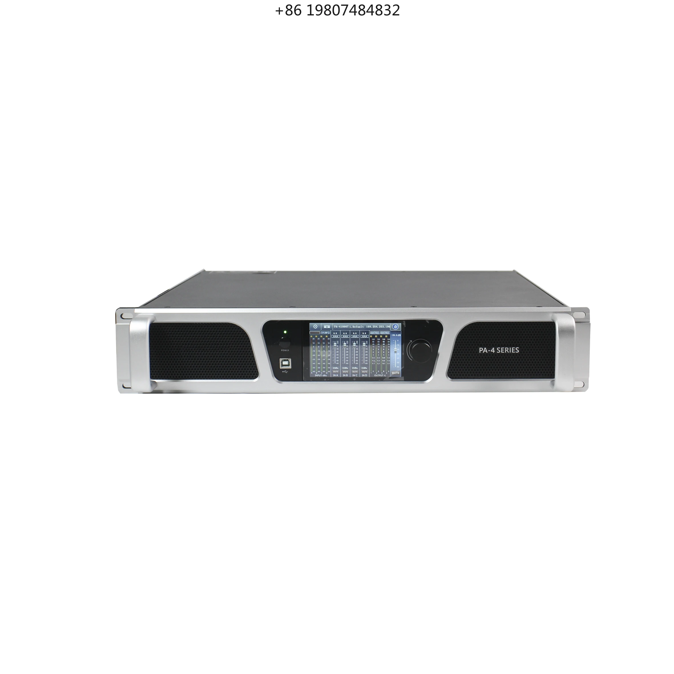 

Aliexpress New Design 4*1500W DSP 1U Class D Professional Power Amplifier 4.3-inch IPS Capacitive Touch Screen