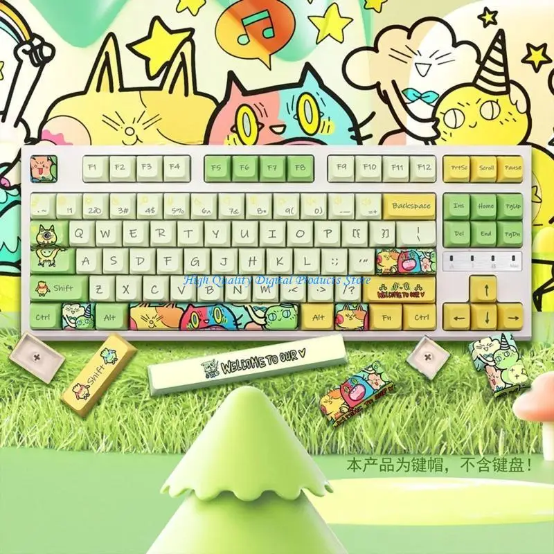 U2JE XDA Profile Keycaps PBT Dye Sublimation for Mechanical Gaming Keyboard(135pcs)