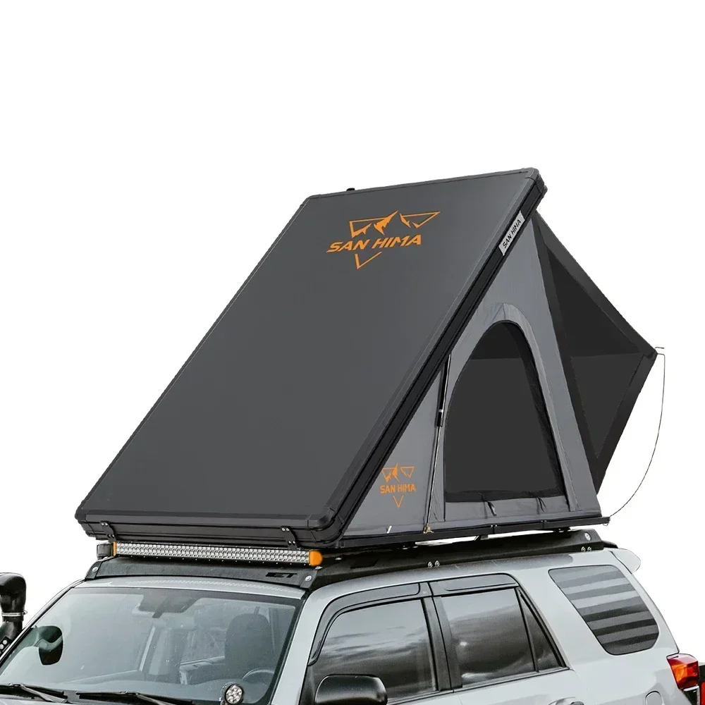 SAN HIMA Easy Set Up Waterproof Slimline Car Hardshell Rooftop Tent 4x4 Off-road Camping Hard Shell Roof Top Tent