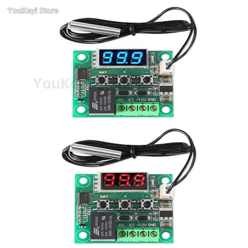 W1209 Blue/Red light DC 12V heat cool temp thermostat temperature control switch temperature controller thermometer thermo senso