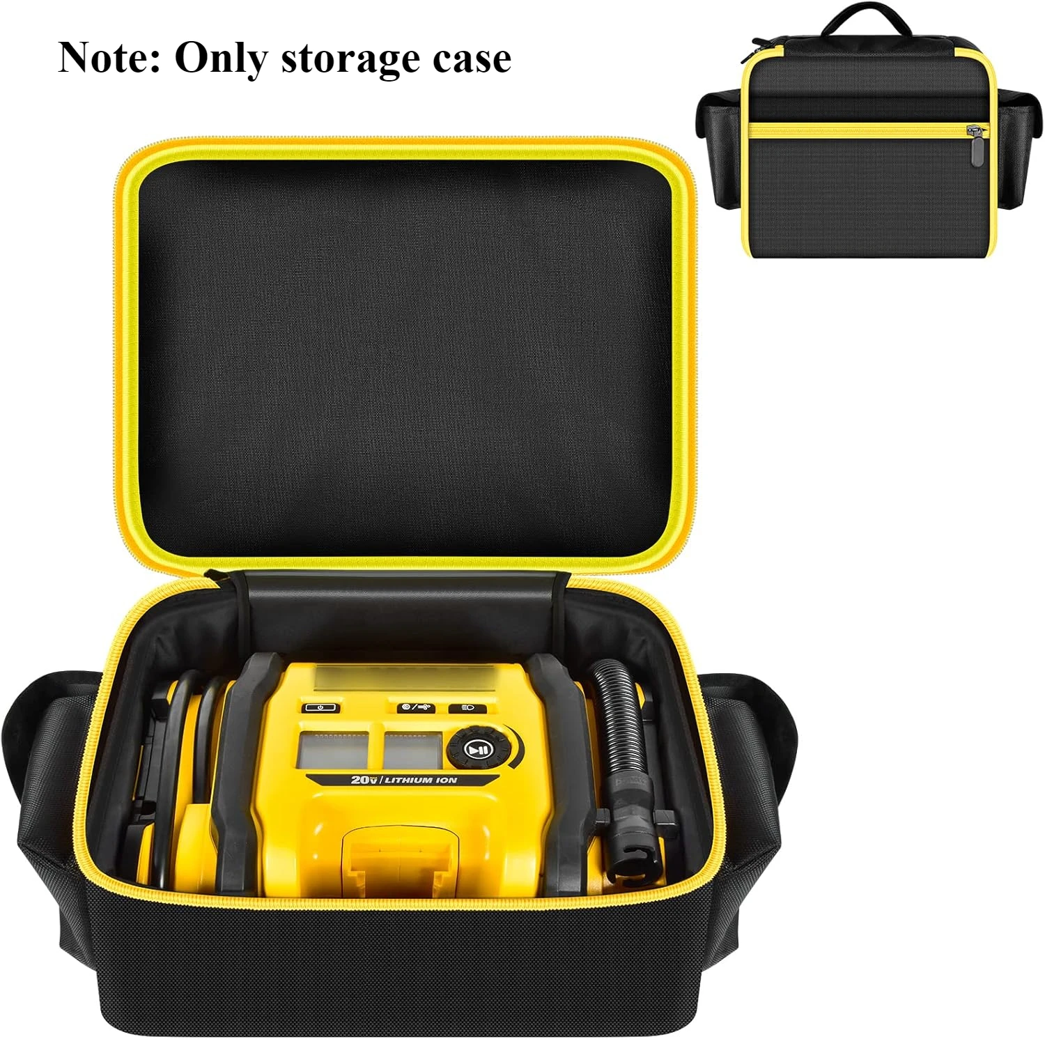 Air Compressor Bag Case Compatible with DEWALT 20V MAX Tire Inflator DCC020IB, Cordless Tools Storage  with Pocket （Bag Only)