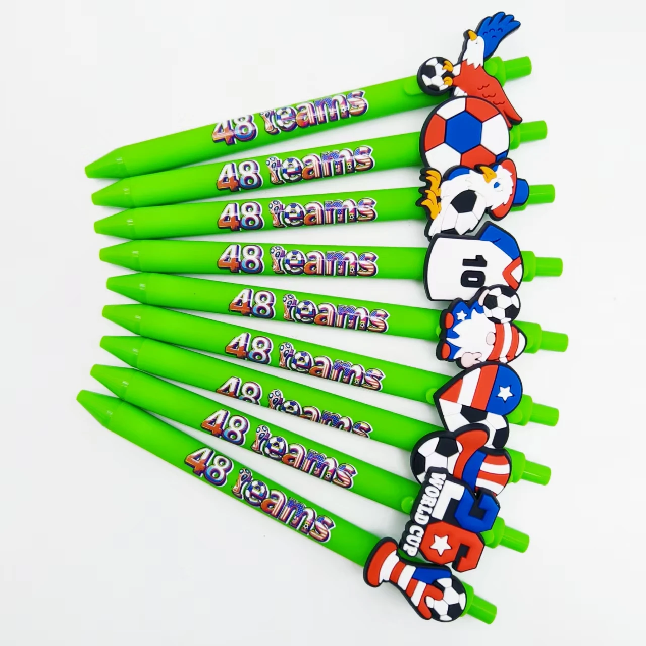 5 قطعة/10 قطعة موضوع أمريكي مباراة كرة القدم قلم حبر جاف أخضر هدية الحدث قلم حبر جاف