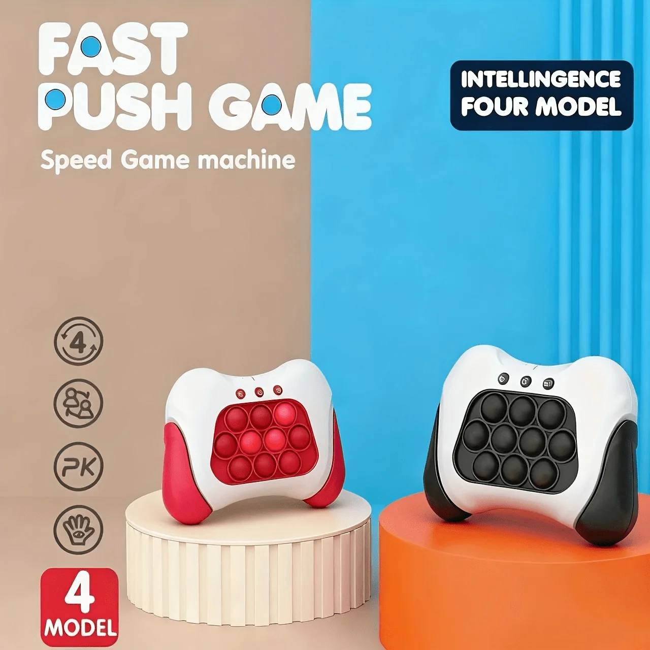 

Luminous Speed Push Bubble Toy, Quick Pressing and Decompression Game Console, Strong Interaction, Party Entertainment Game