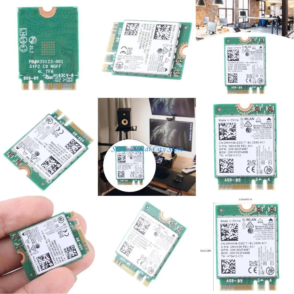 

U75B Easy Install M.2 3165 Wireless Card for 3468 5579 5579 5578 Notebook