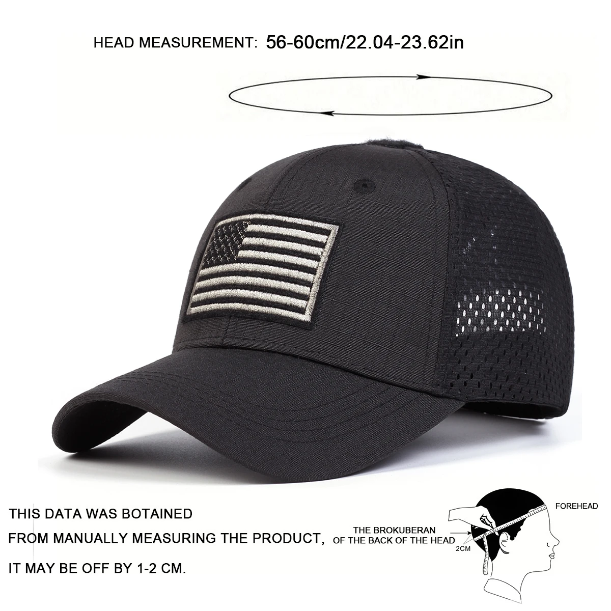 Unisex American Flag Sticker Baseball Net Caps Spring and Summer Outdoor Adjustable Casual Hats Sunscreen Hat