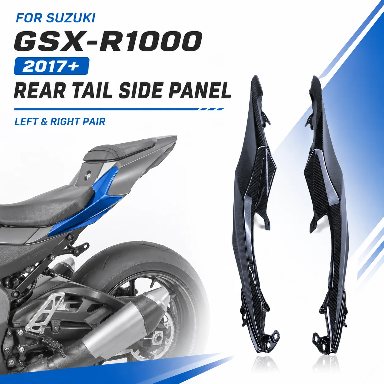 

Rear Tail Side Panel Carbon Fiber for Suzuki GSX-R1000 2017 2018 2019 2020 2021 2022 2023 2024 Motorcycle Accessories