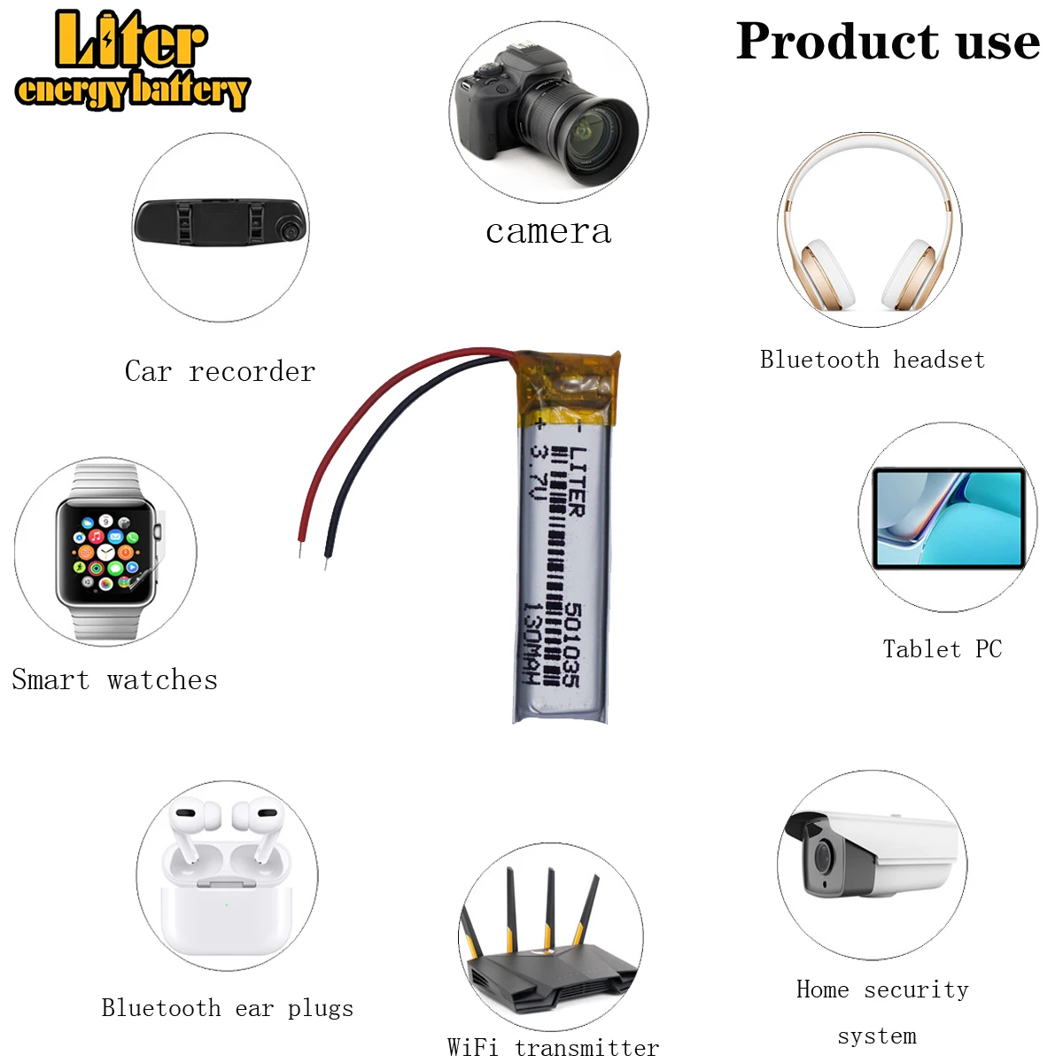 Polymer Lithium Batterie 3,7 V, 135mAh kann angepasst werden Großhandel ce fcc rohs msds Qualitäts zertifizierung