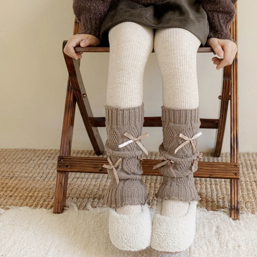 New Solid Color Leg Warmers Knitted Thickened Mid-Calf Sock Harajuku Lolita Pile Sock