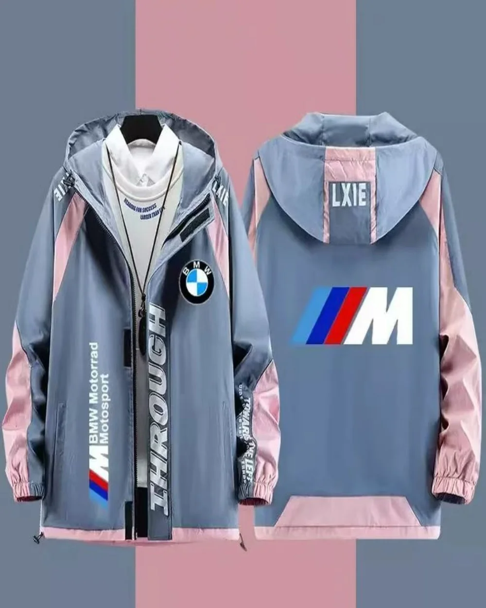 

BMW printed jacket, casual fashion, sports MPOWER department, performance car, men's and women's jacket, hooded cycling suit