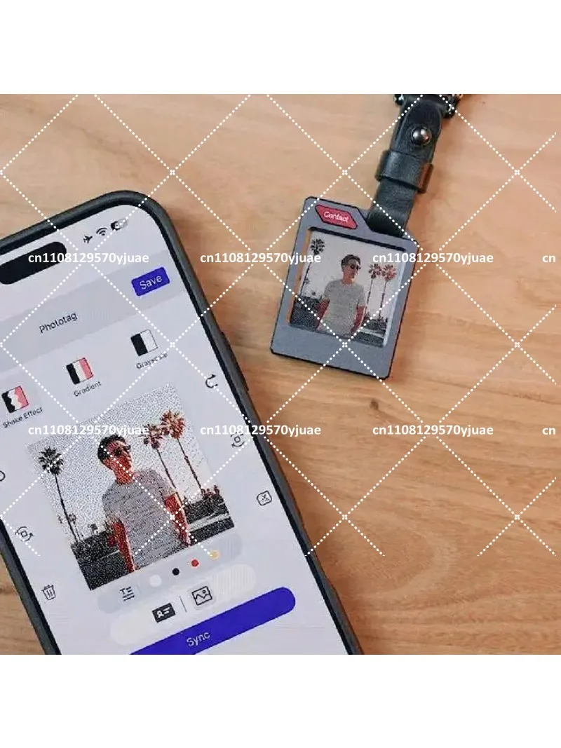 Personalized DIY E-In Display Keychain, NFC Smart Tag Anti-Lost Luggage Pendant