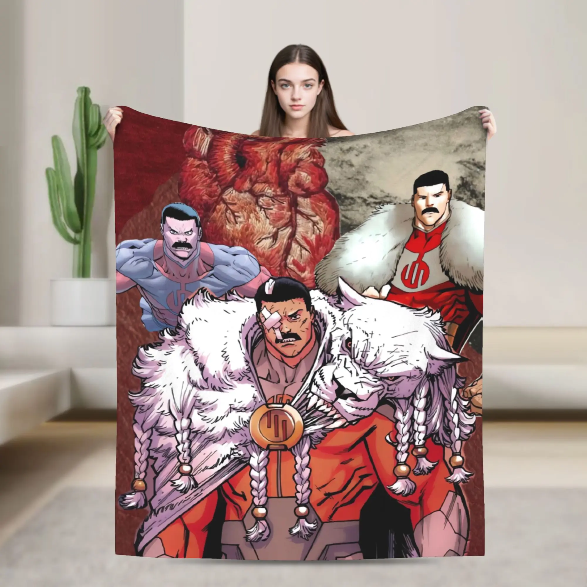 Cobertor Thragg Grand Regent Invincible, cobertor de pelúcia com padrão quente para sofá, cadeira, viagem, colcha de flanela, capa de cama