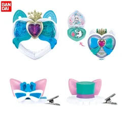 Original Bandai Futari Wa Pretty Cure Mini Cat Trans Former P3 Hair Clip And Headband Capsule Toys Collection Model Kids Gifts