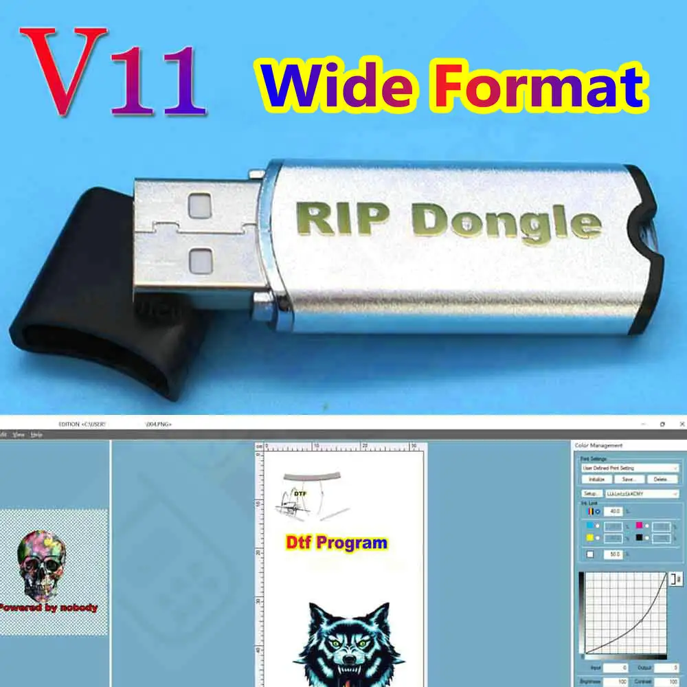 

11.2 DTF Printer Software V11.2 Lock Key Dongle For Epson Printer L800 L805 L1800 XP-15000 R1800 P700 P400 Uv Rip Print Software