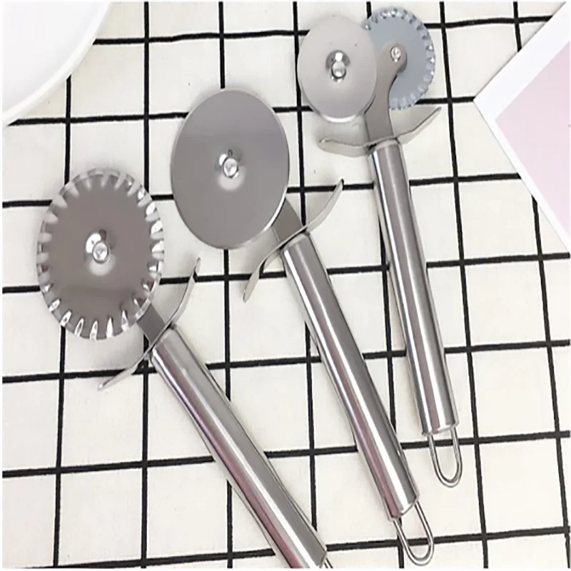 Stainless Steel Pizza Single Wheel Cut Tools Diameter 6.5Cm Household Pizza Knife Cake Tools Wheel Use for Waffle Cookies