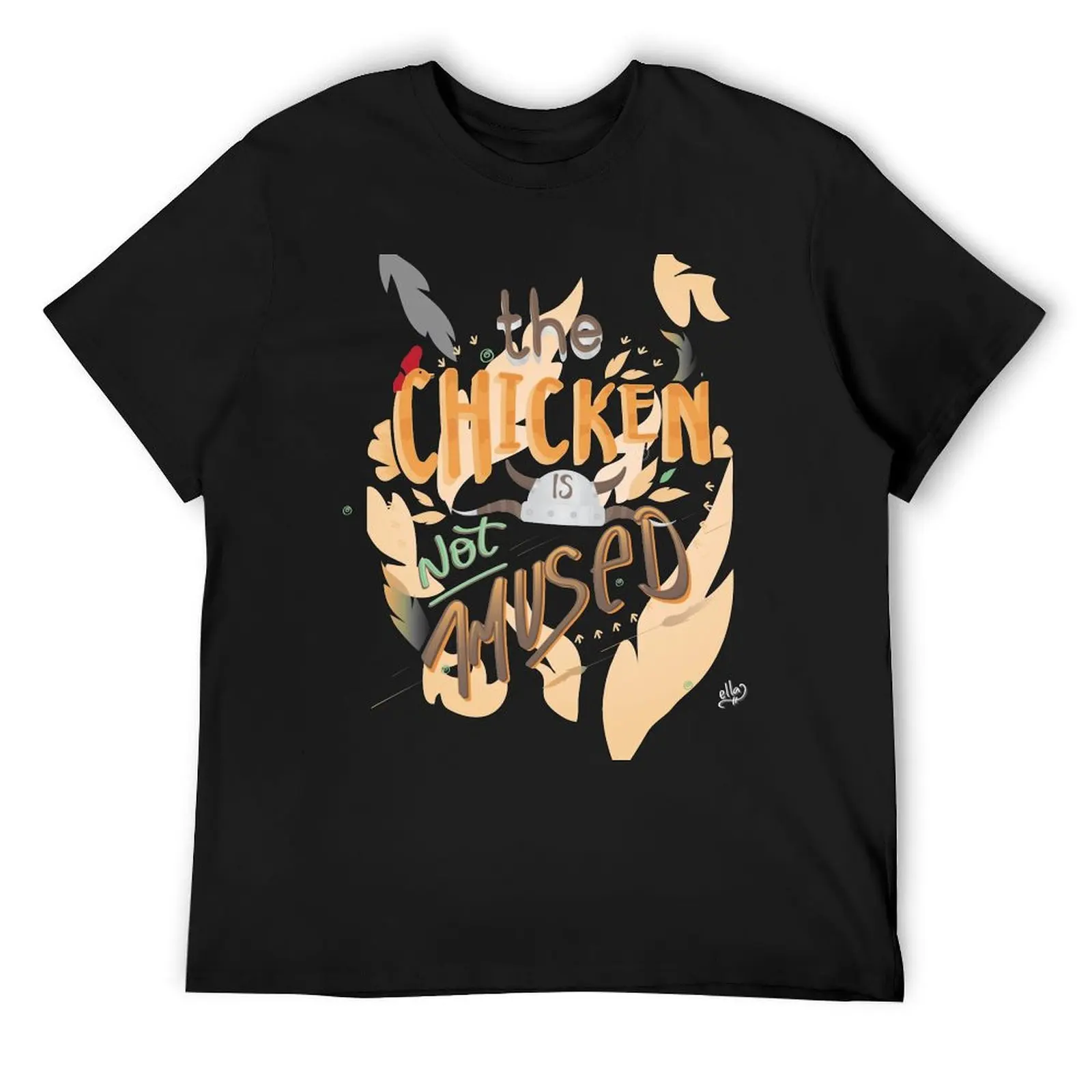 

The Chicken is Not Amused T-Shirt quick-drying luxury t-shirt graphics baggy shirts Men's t-shirt