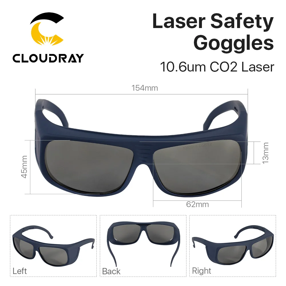 Cloudray 10600nm Laser Safety Goggles OD6+ CE Style D Protective Goggles For CO2 Laser Free Shipping