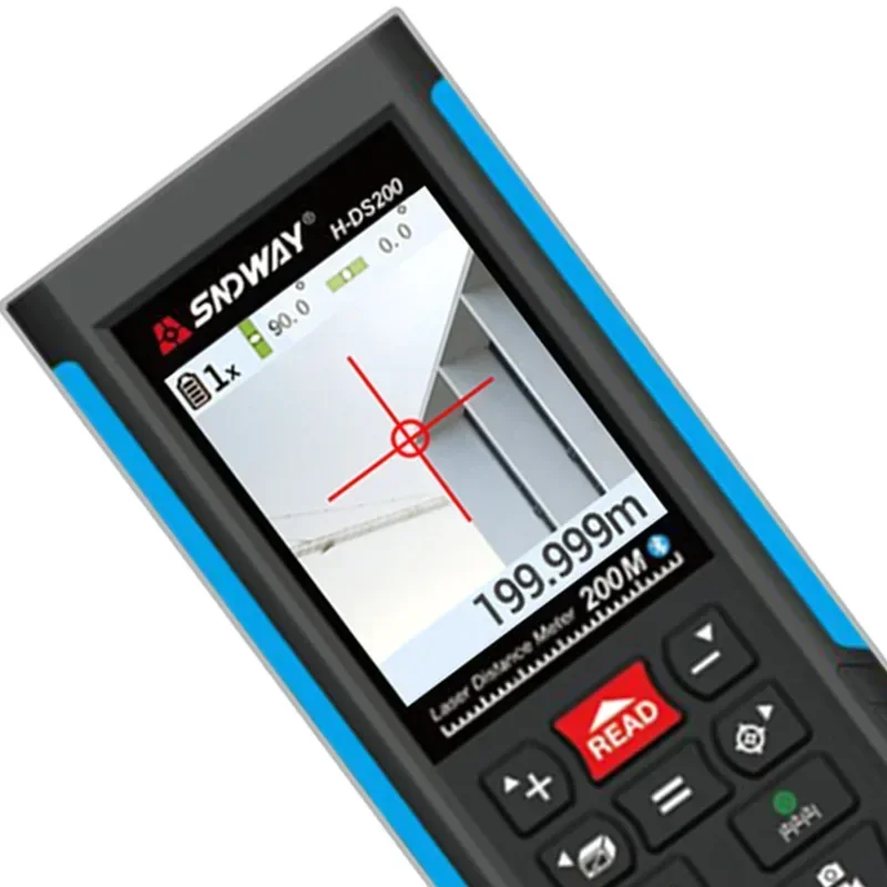 High Accuracy SNDWAY H-DS100 Digital Laser Distance Meter Precision Rangefinder With Distance Area Volume Self-calibration