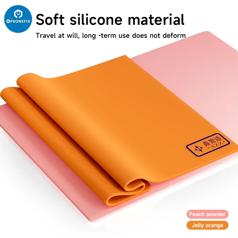 XINZHIZAO Silicone Heat Insulation Pad for Mobile Phone Repair Soldering Hot Air Heating Large Size PCB Maintenance Working Mat