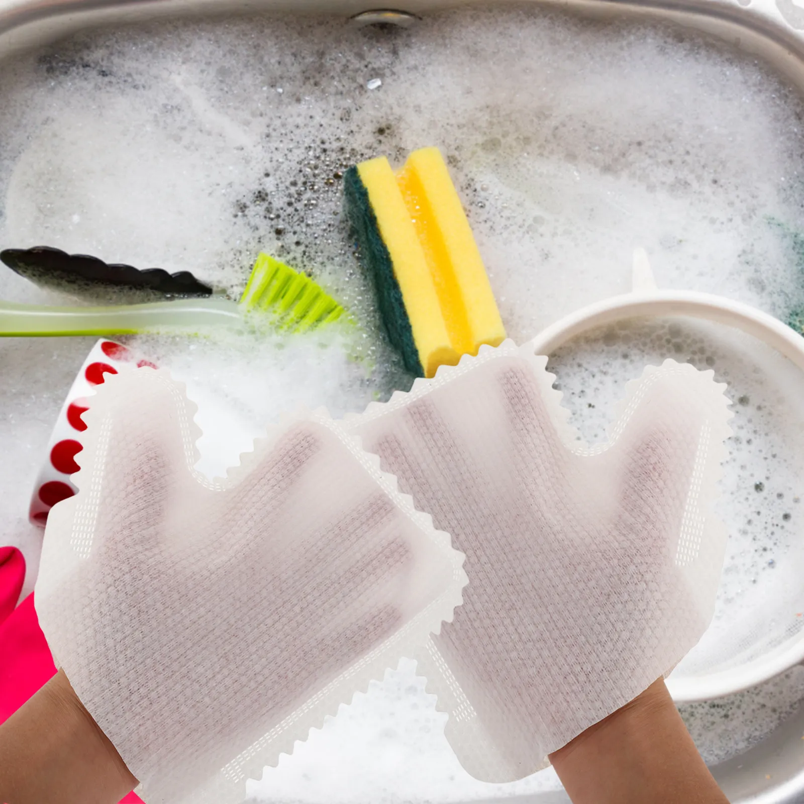 10Pcs Thick Non-Woven Cleaning Gloves Duster Mitts for House Plants Glass Dusting Kitchen Washing Dishes Reusable Cleaning Wipes