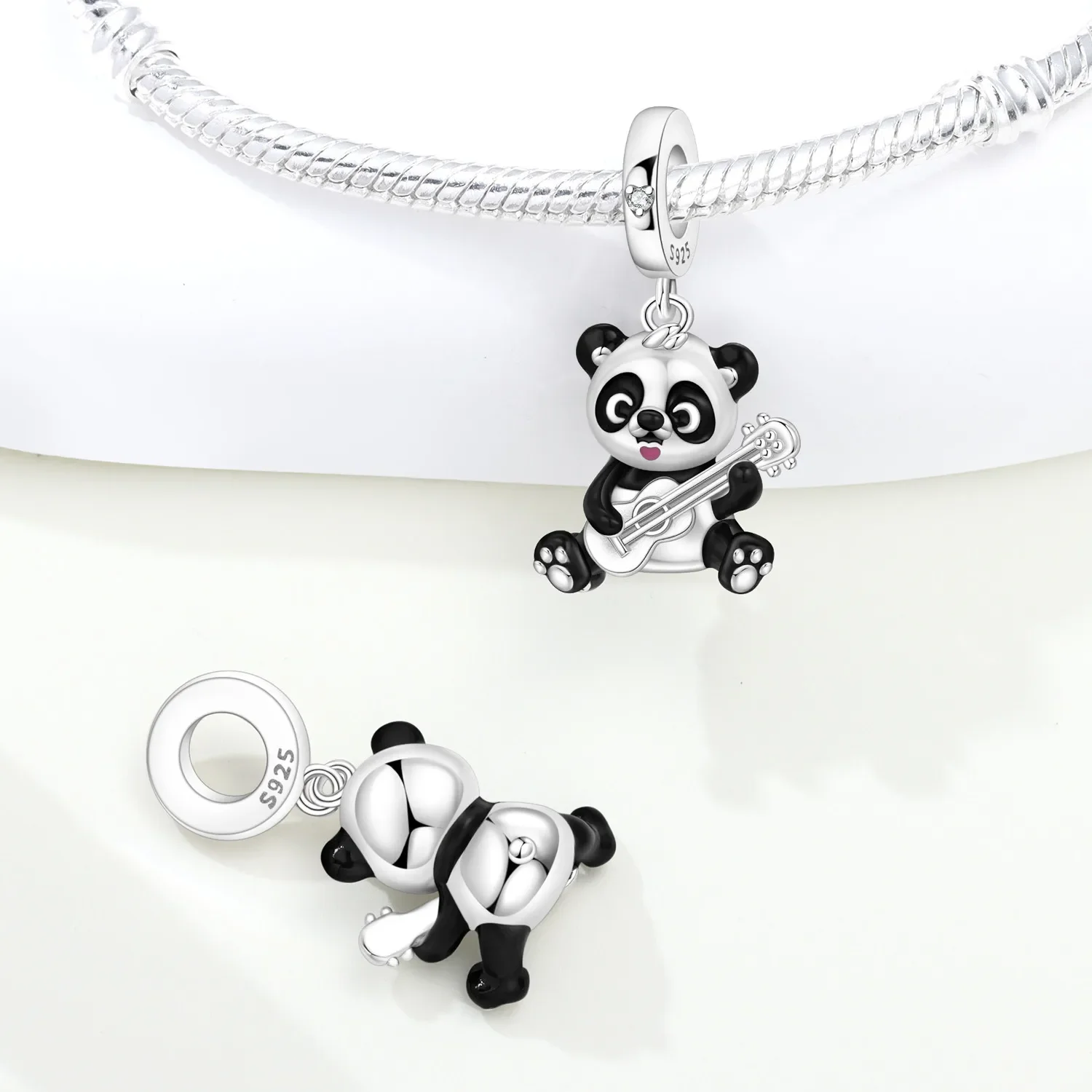 925 Sterling Silver Panda Charms Beads Fit Original Bracelets Bag Keychain Earring Charms Beads Pendant Diy Women Jewelry Gift