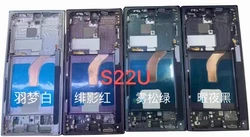 1Pcs For Samsung Galaxy S22 Plus S22 Ultra Middle Frame Housing Board LCD Faceplate Bezel Replace Repair+ Side Buttons