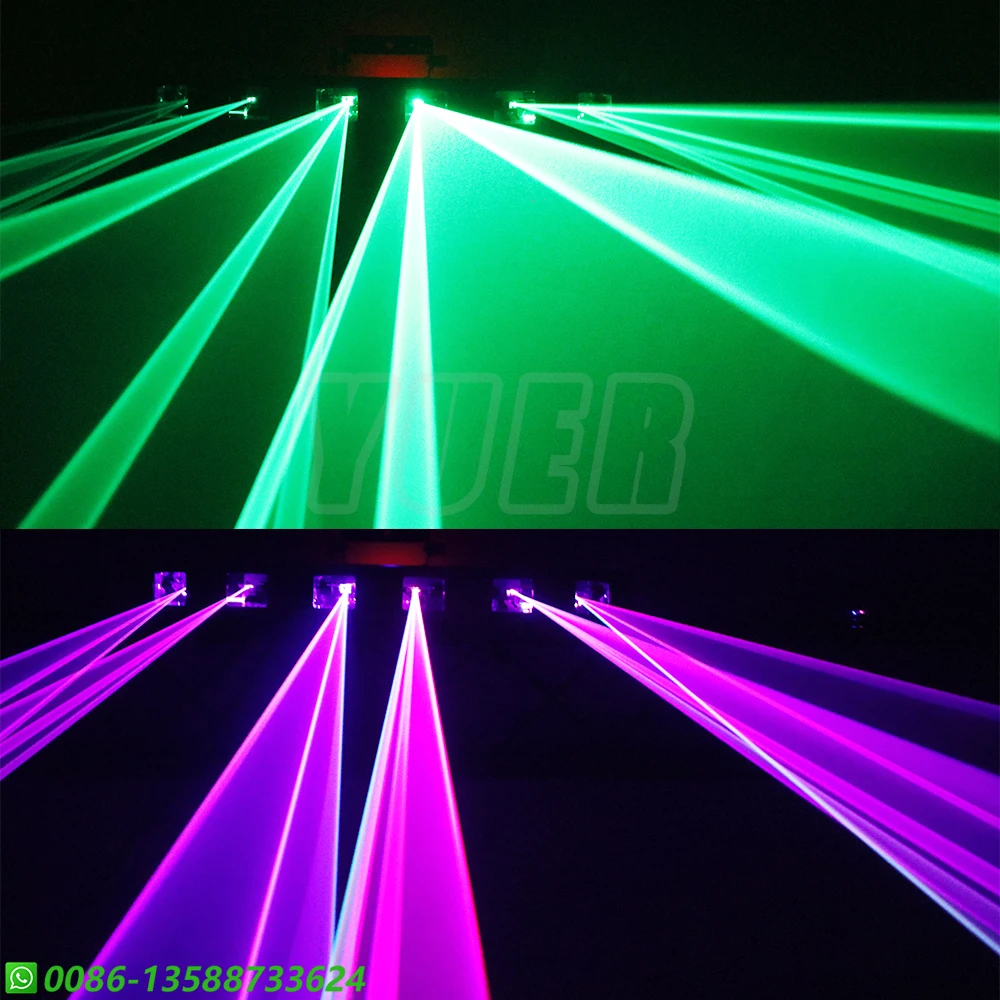 Feixe RGB Laser Stage Light, Som Ativado, LED Strobe, DJ Disco, Projetor para Dança, Aniversário, Casamento, Bar, Xmas Party