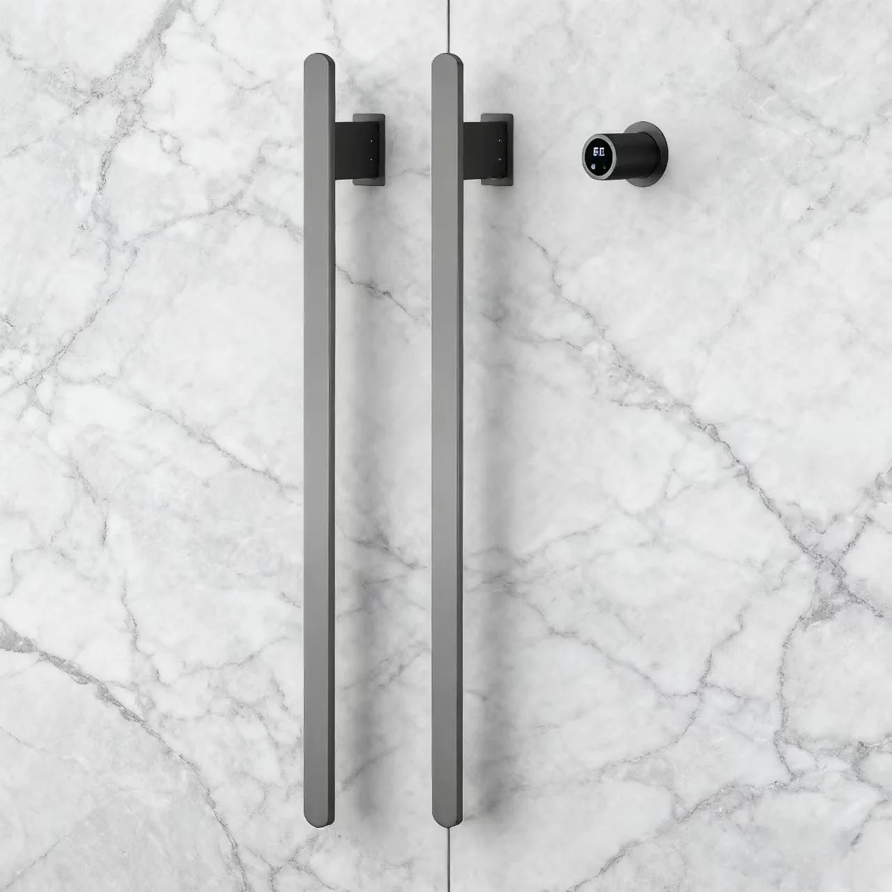 Vertical rod European and American electric heating towel rack hot selling hard bath towel drying rack carbon fiber heating sour