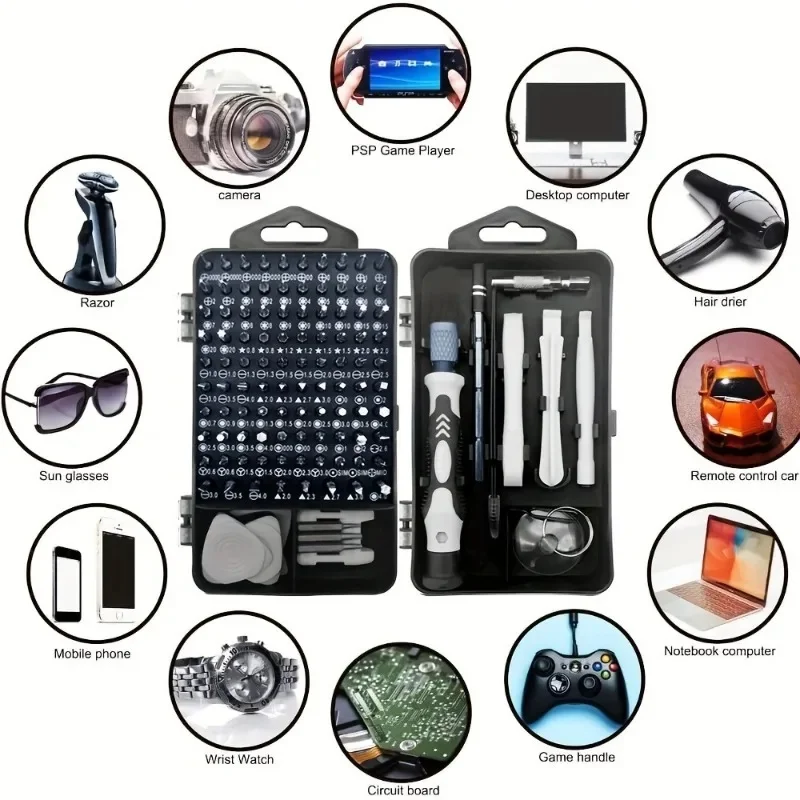 115‑in‑1 Precision Screwdriver Kit, Torx Triwing Magnetic Tool Set for MacBook Laptop Phone Electronics Repair
