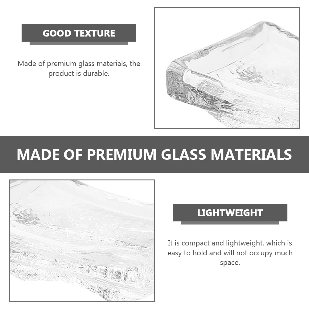 

Iceberg Glass Sauce Dish Compact Design Non-Toxic Safe Condiment Holder for Family Restaurant Kitchen Gadgets Soy Sauce Dipping