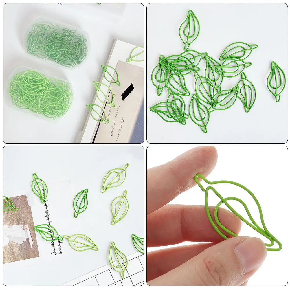 30 Pcs Office Decor Creative Paper Clip Cute Clips Fold for Document Metal Paperclips Tiny