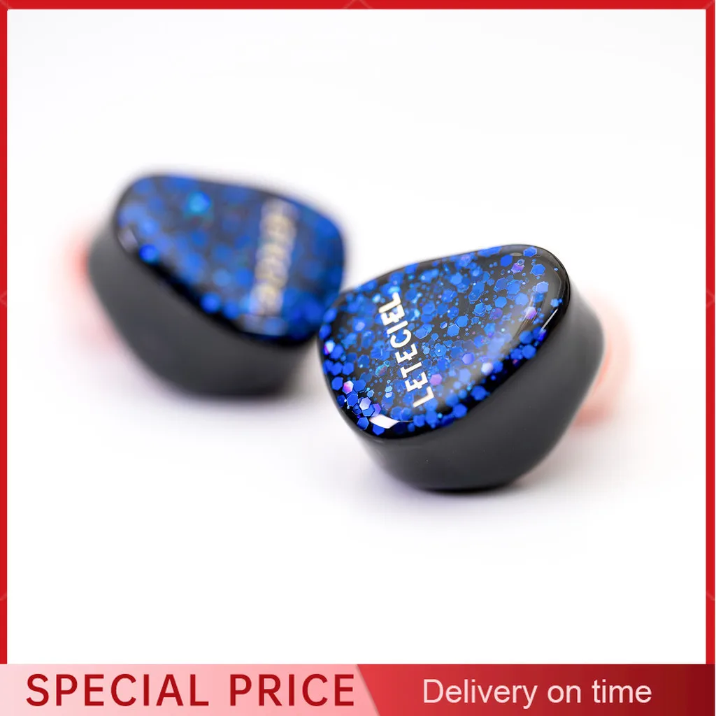 LETECIEL Rock Roll 3 Dinamico HIFI Musica nell'orecchio Auricolari con 3,5 mm 0,78 mm 2 pin 6N OFC Cavo Shark Band IEM