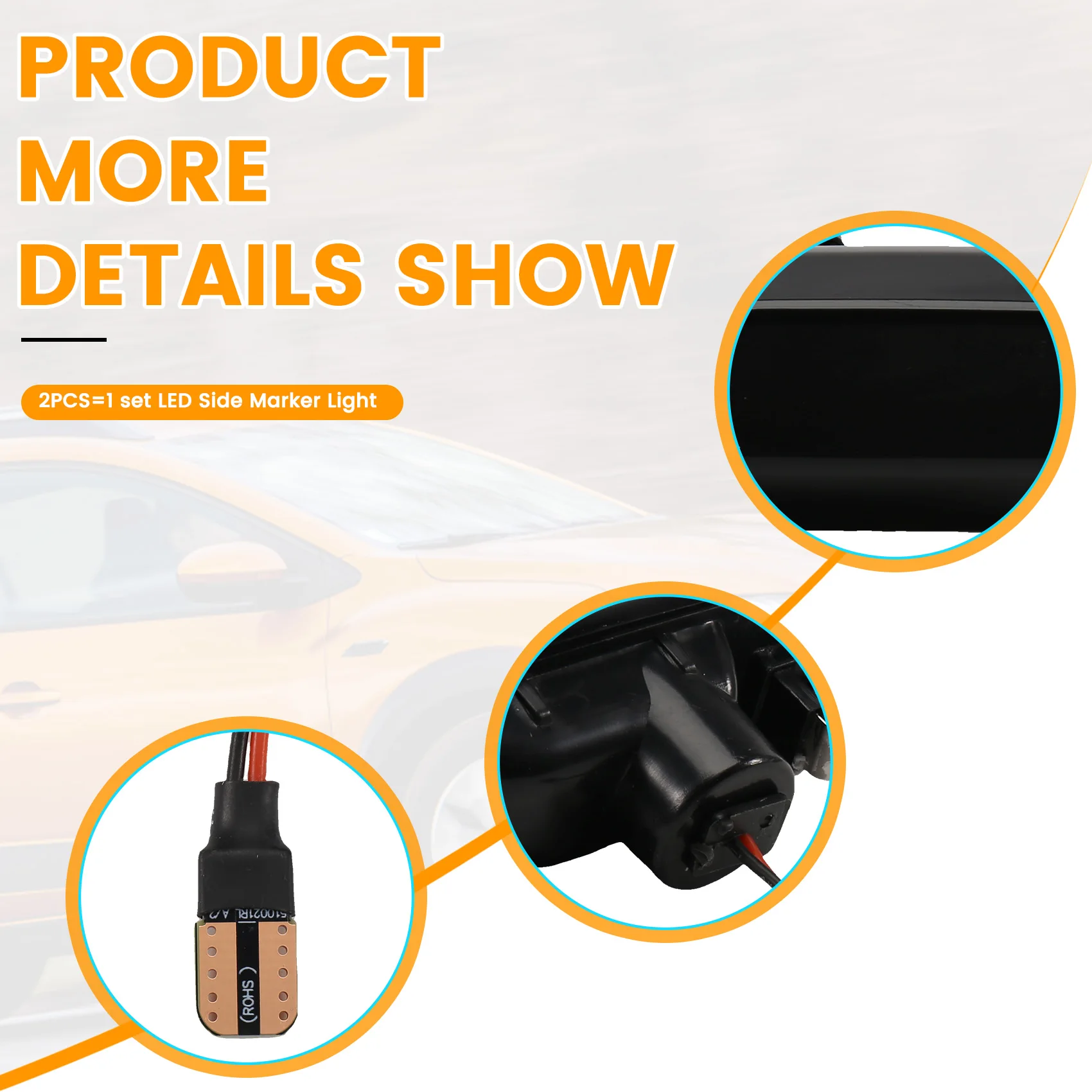 For Dacia Sandero Stepway MK3 Jogger Logan Renault Taliant LED Turn Signal Light Indicators Side Marker Lamps