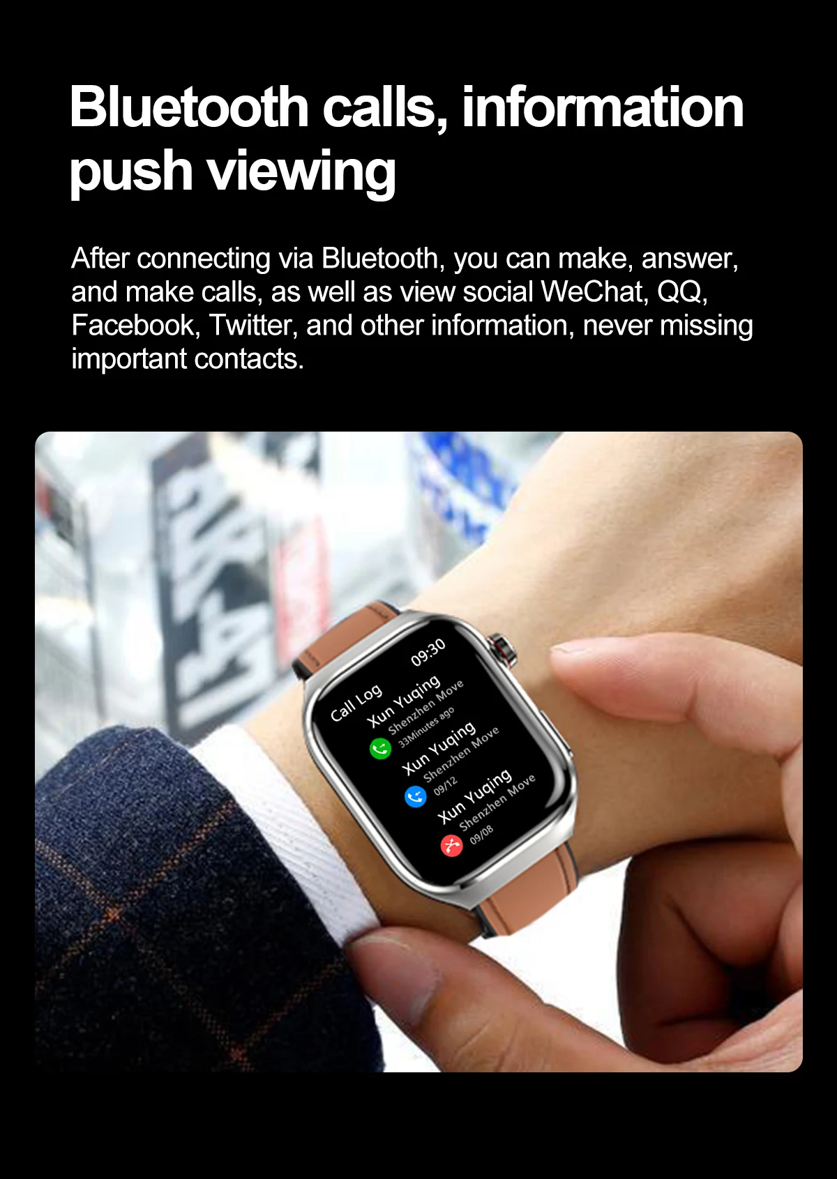 Neue Präzise Herzfrequenzmessung Smartwatch für Männer EKG Blutdruck Lipide Harnsäure Bluetooth-Anruf Gesundheits-Smartwatch Armband – Detail 6
