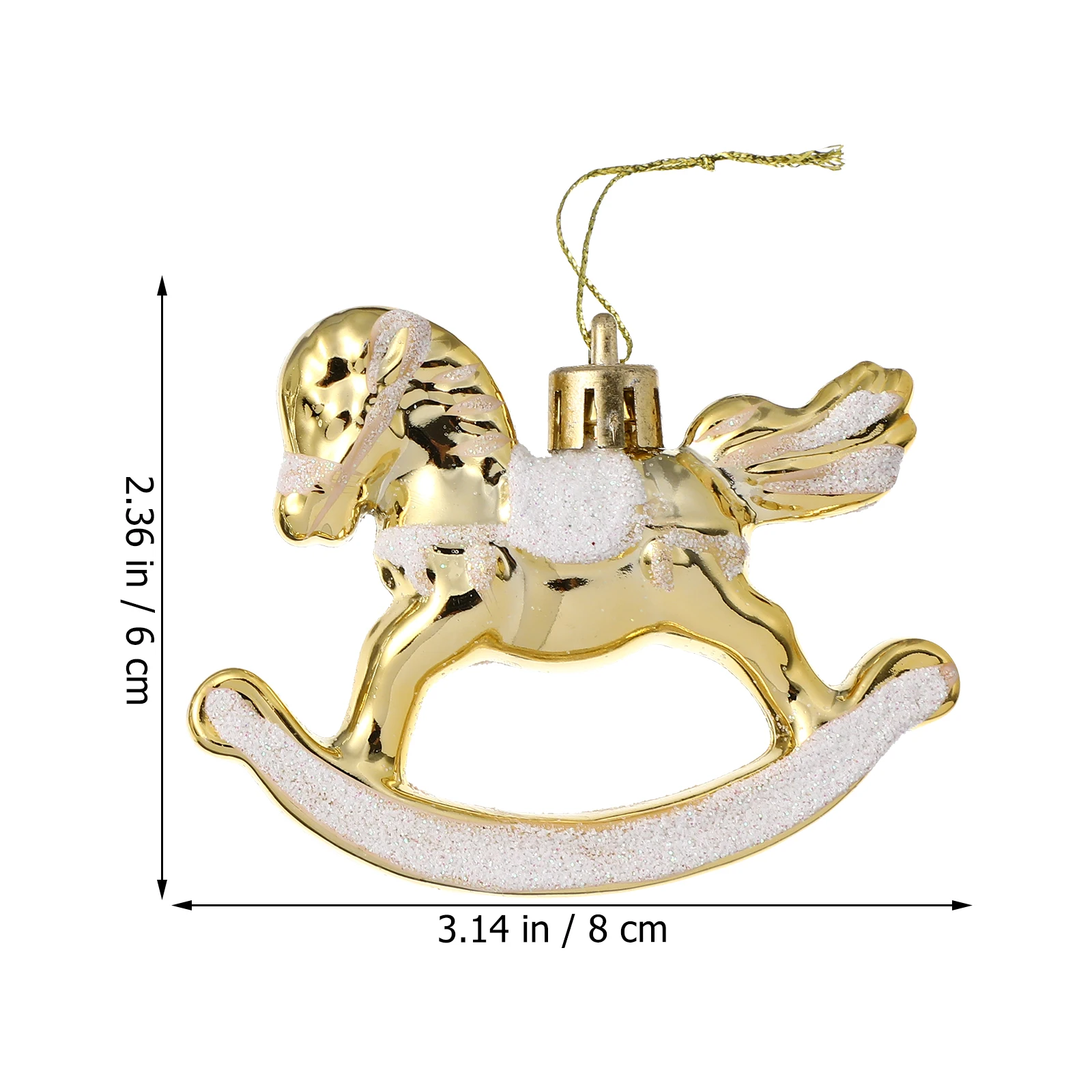 

6 Pcs Plastic Electroplated naments Small Size Christmas Tree Pendant Xmas Hanging Stylish Decorations Gifts