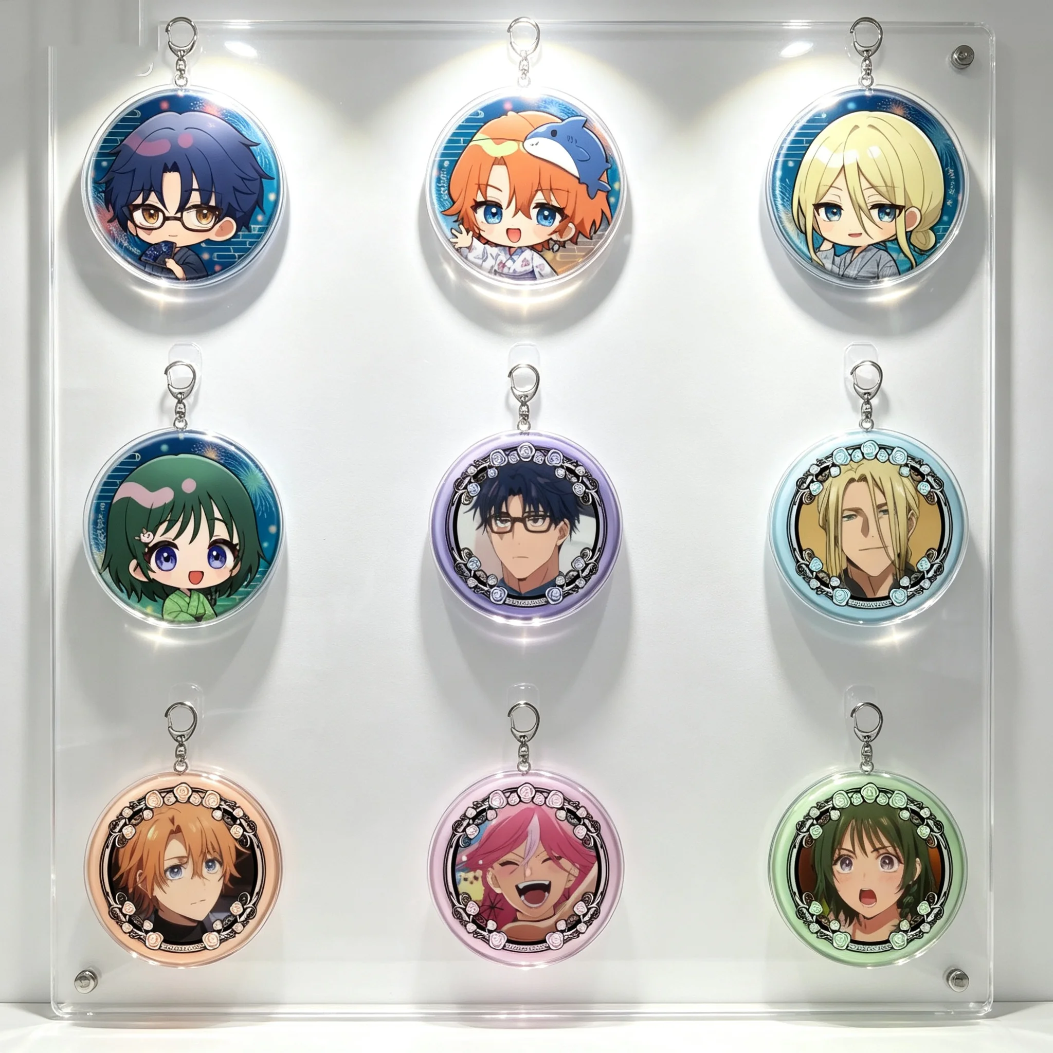 Anime Marriage Toxin Bathrobe Ver Hikaru Gero Meimi Kinosaki Circle Acrylic Pendant Keychains Bag Decorations