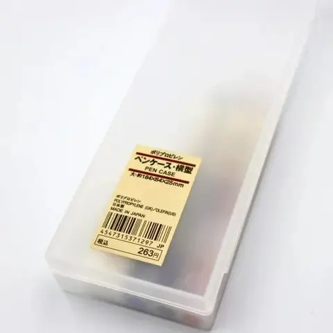 Skrivbordsset MUJIs 0,5 mm gelpenna Transparent pennlåda Suddgummi Moma gelbläckpenna Japansk gelpenna Kontorspenna Gummiset 10 best sales Muji-penna - №1