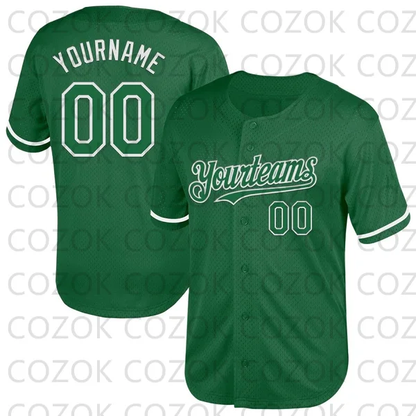 

Custom Grass Green Baseball Jersey Men Women Short Sleeve Shirt 3D Printed Shirt Team Shirts Hip Hop Unisex Tops