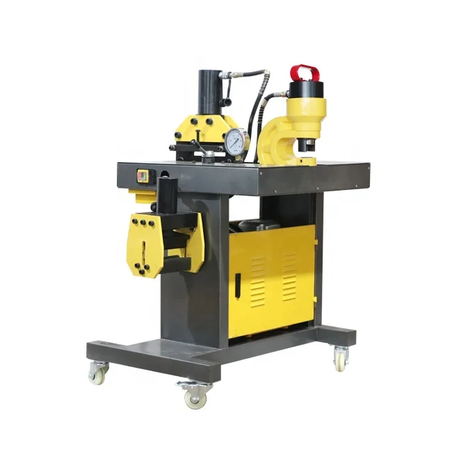 DHY-150D 3 in 1 Electric Power Brass Sheet Cutting Bending Punching CNC Hydraulic Copper Aluminum Busbar Processor Machine