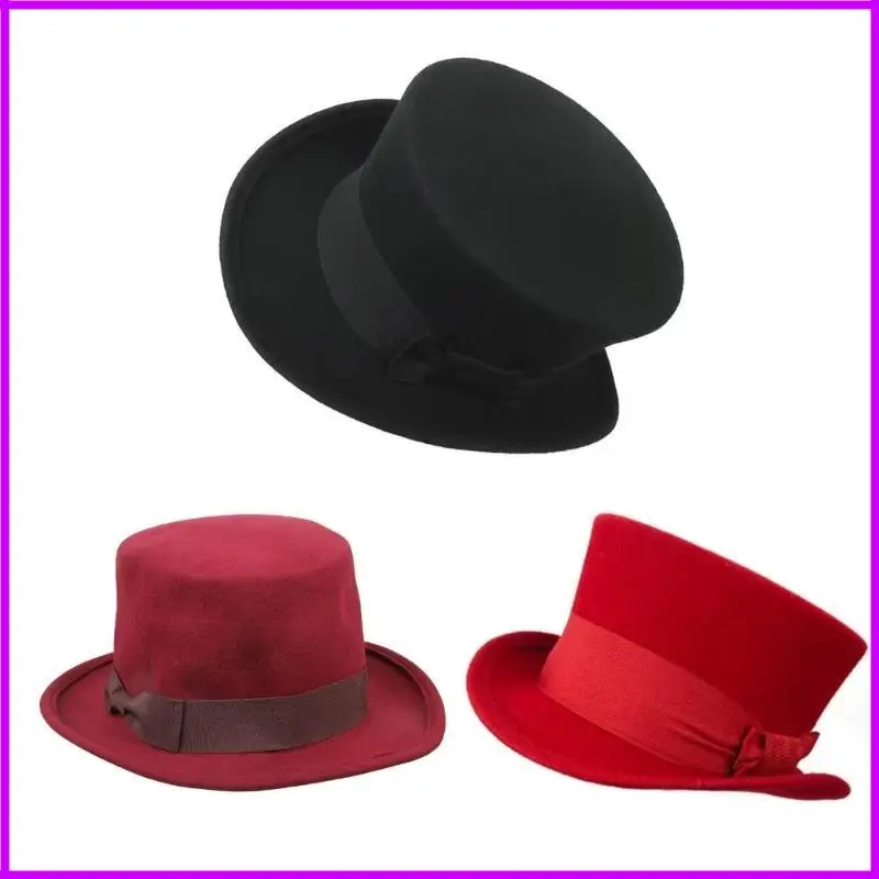 قبعة بنما من الصوف فيدورا غربية قصيرة الحافة قبعة السادة صور الدعائم فيدورا الغربية للرجال والنساء للجنسين #2