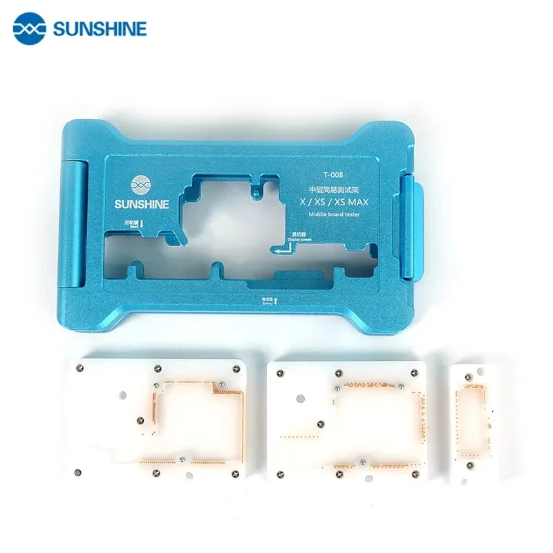 حامل اختبار متوسط بسيط للوحة الأم SUNSHINE T-008 مناسب لاختبار إصلاح اللوحة الأم IP X / XS / XS Max متوسط المستوى