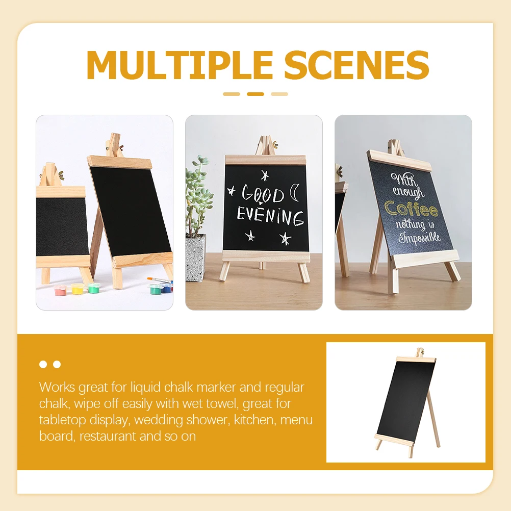 

Message Blackboard Decoration Chalkboard Sign Signs Tabletop Small Wedding with Stand Household for