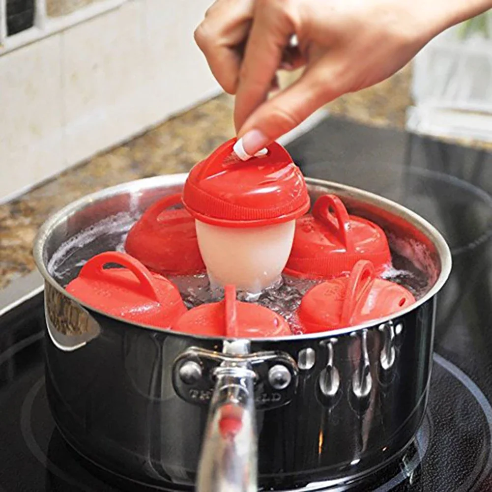 Non-stick Silicone Egg Cup Cooking Cooker Kitchen Baking Gadget Pan Separator Steamed Egg Cup Egg Poachers Cooker Accessories