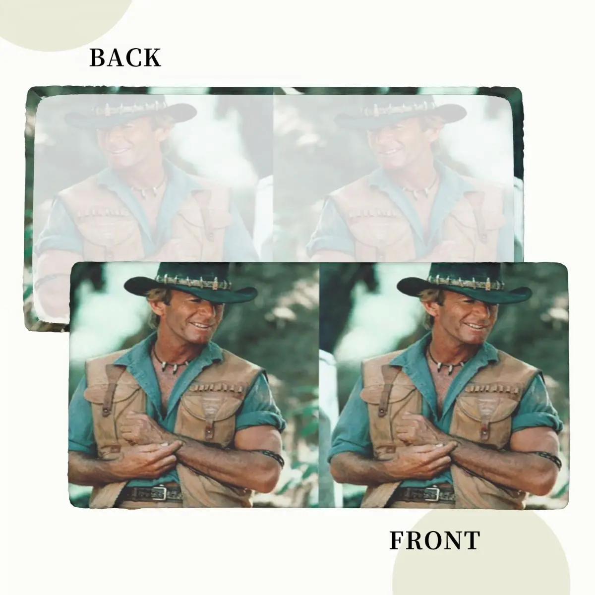 Paul Hogan Crocodile Dundee Custom Rectangular Tablecloth Oilproof Table Cover for Festival Party Decorations Table Cloth