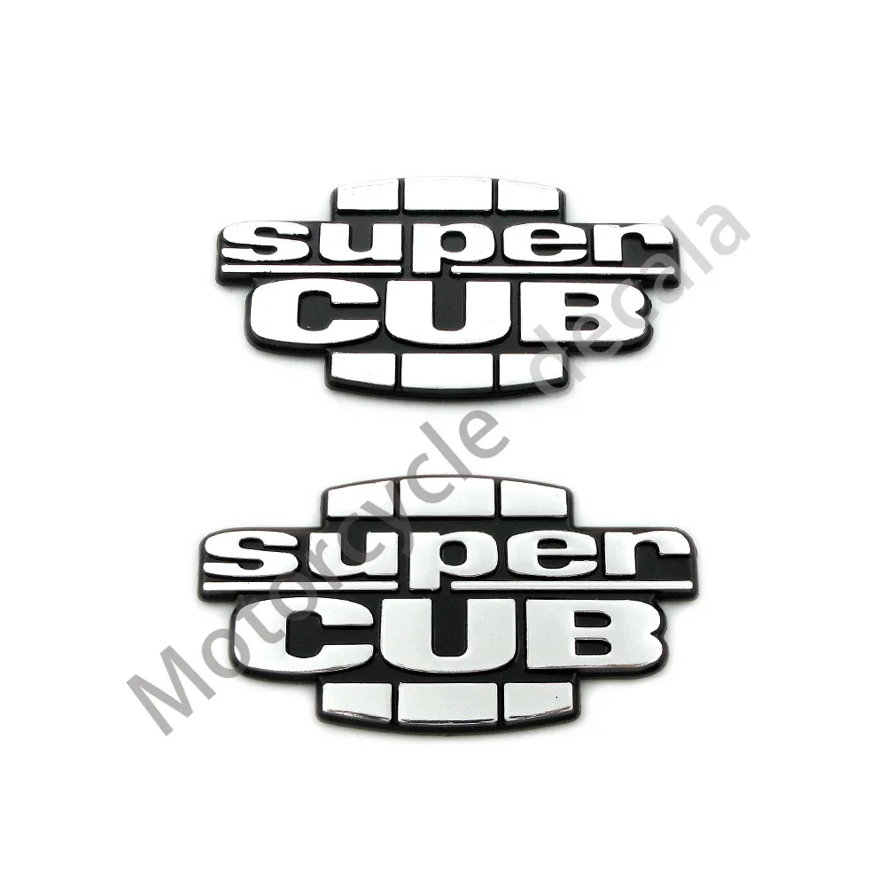 For Honda Super CUB C70 90 110 C125 1 Pair Motorcycle Fuel Gas Tank 3D Plastic Supercub Emblem Badge Decoration Decals Stickers