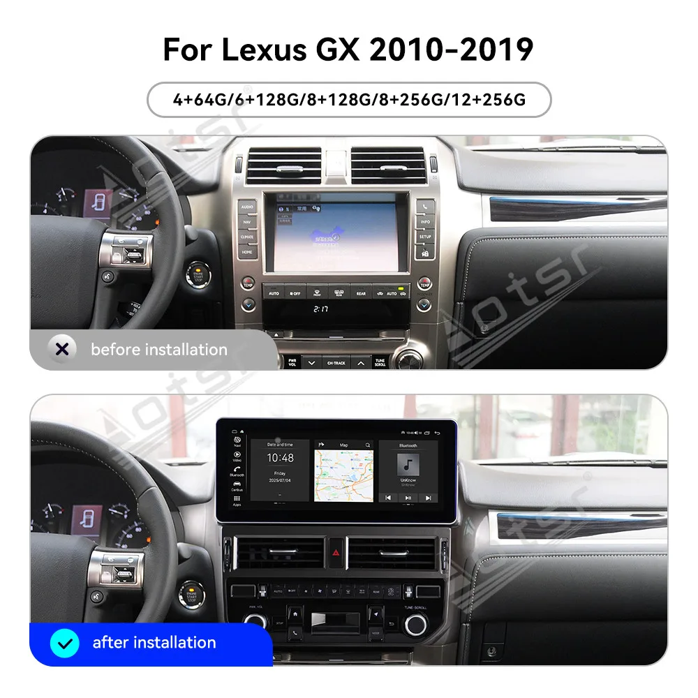 

Android 15 12.8" Car Multimedia Display Screen For Lexus GX400 GX460 2010-2019 Touch Screen Car Radio GPS Navigation Carplay DSP