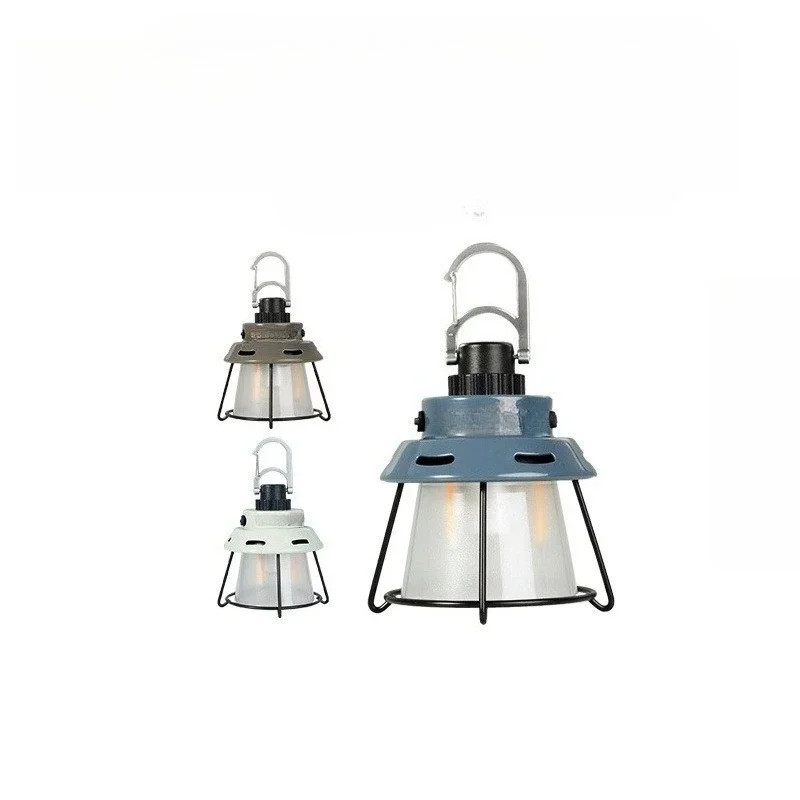 Lampada da esterno con semi di loto, atmosfera di illuminazione da campeggio, lampada portatile da campeggio a LED, lunga durata della batteria