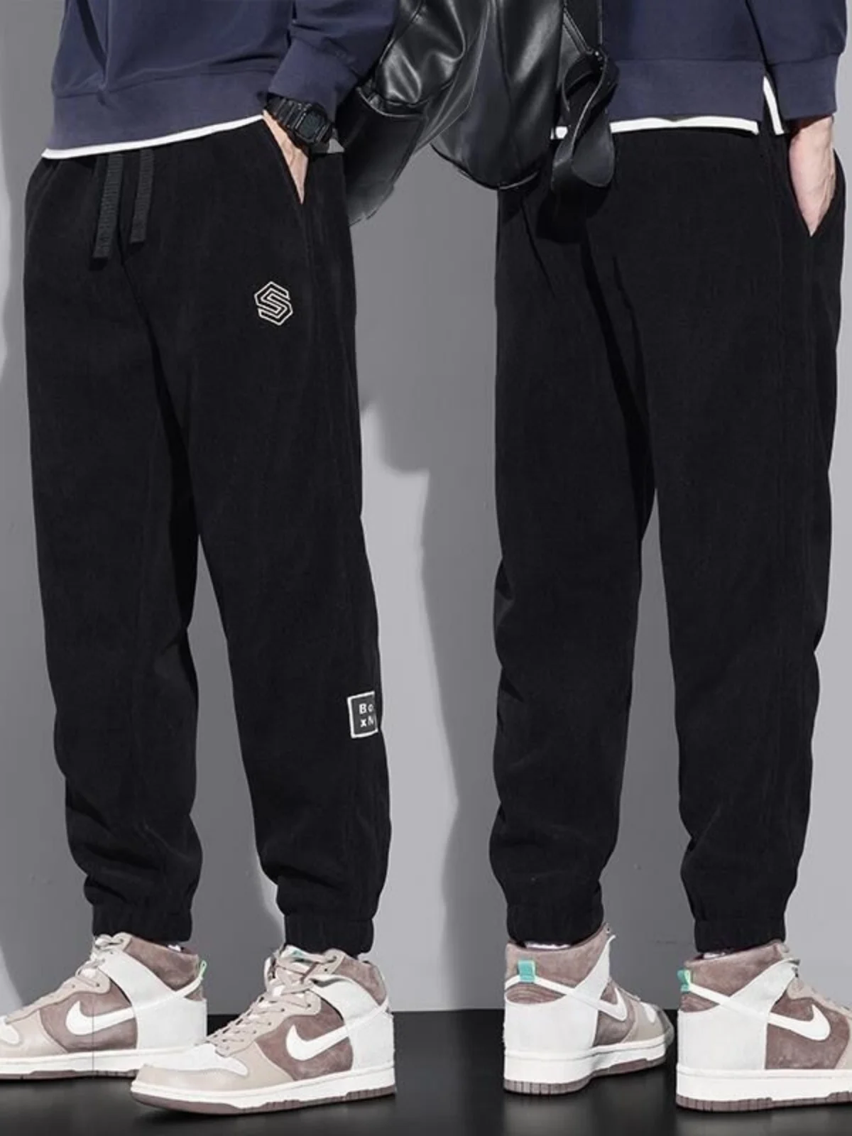 

Men's Fce Lined Workwear Pants Autumn Winter Warm Construction Site Office Pants Slim Fit Youthful Faion Urban Sle