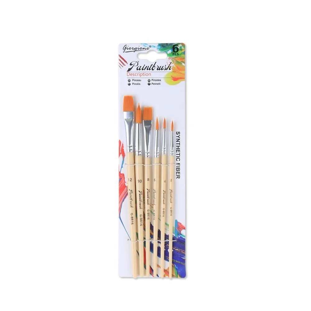 12pcs Coffee Soft Fiber Paint Brush Set Lightweight Plastic Nylon Painting Pen Classical Traditional Hook Line Pen Writing