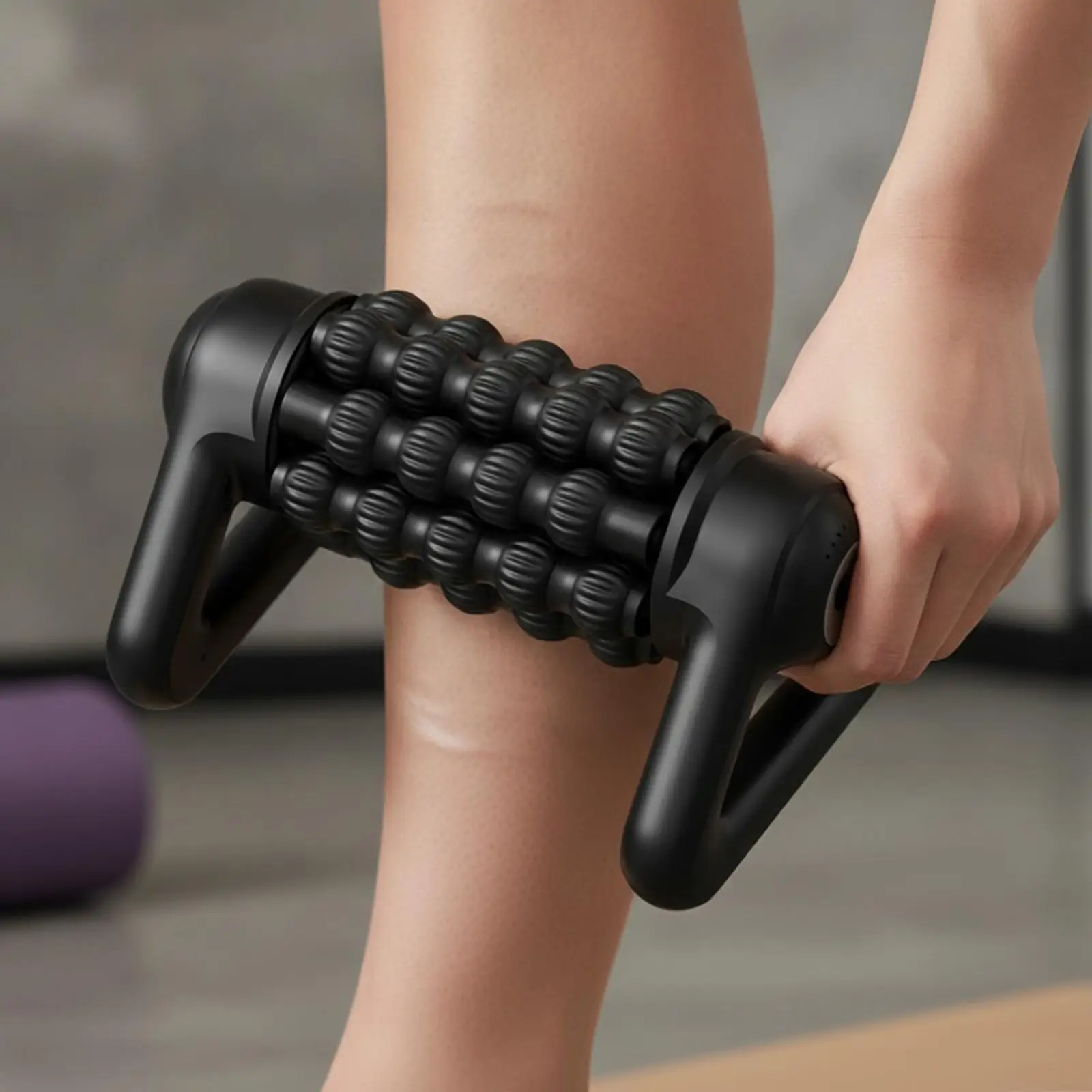 Electric Handheld Massage Roller Automatic Electric Roller Textured Handheld Rolling for Athletes, Runners, Home, Gym